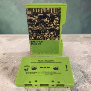 VTG 73 Jethro Tull Stand Up Cassette Tape  Chrysalis Records Green Case M5 C1042